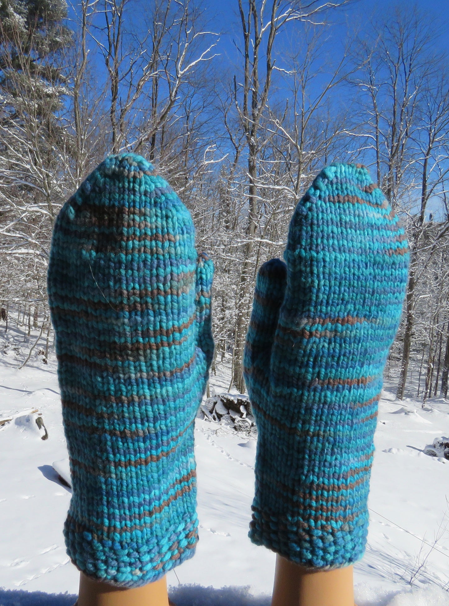 Mittens - Merino/Silk - Glacier