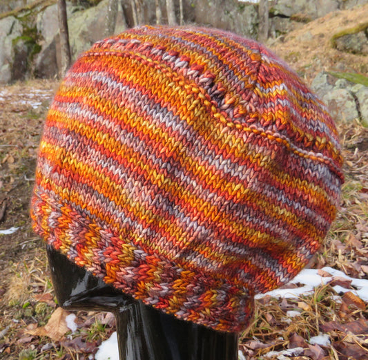 HAT - Cable Brim Hat in Red Fox
