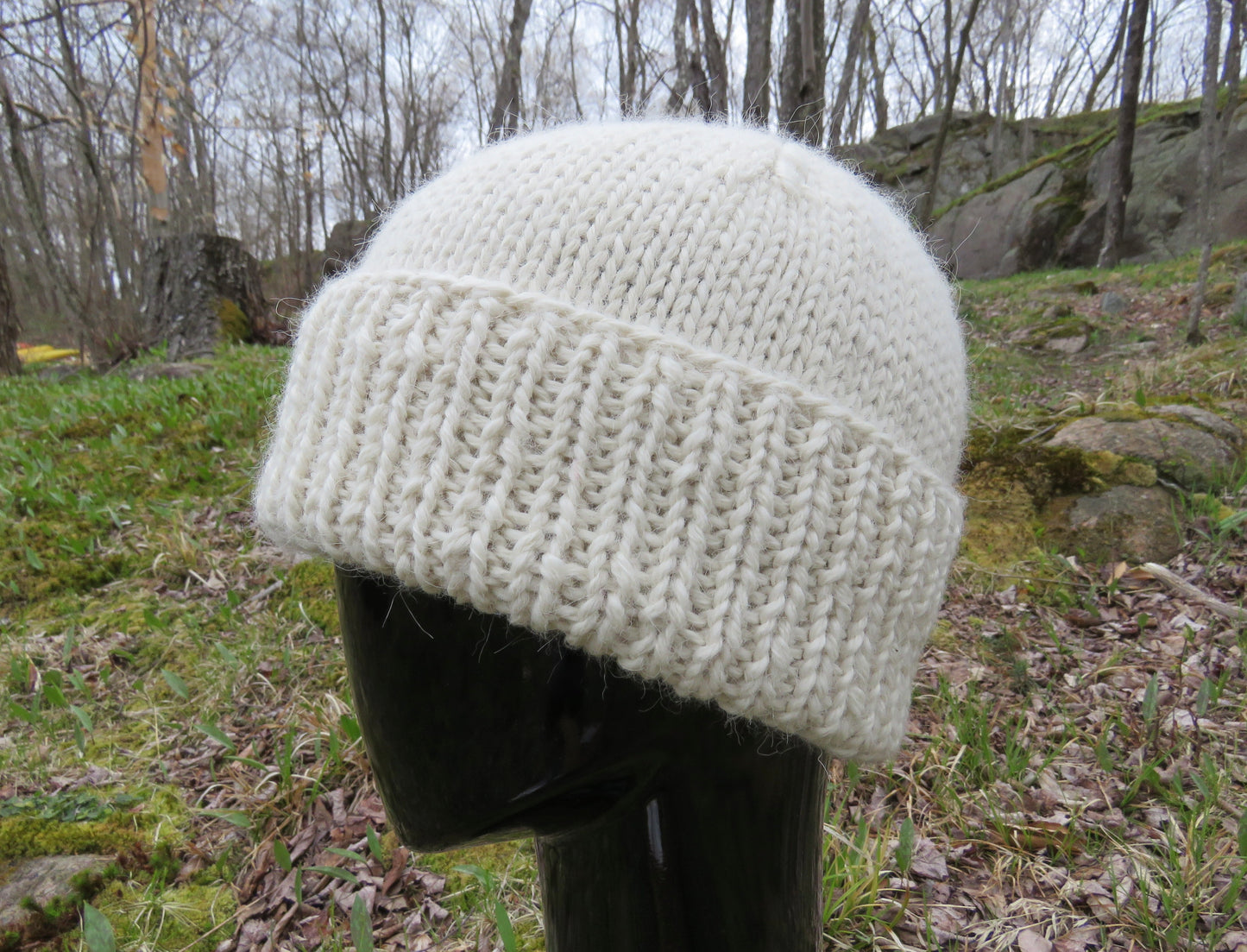 HAT - Fisherman/Fisherwoman in Super Fine Alpaca - Natural White