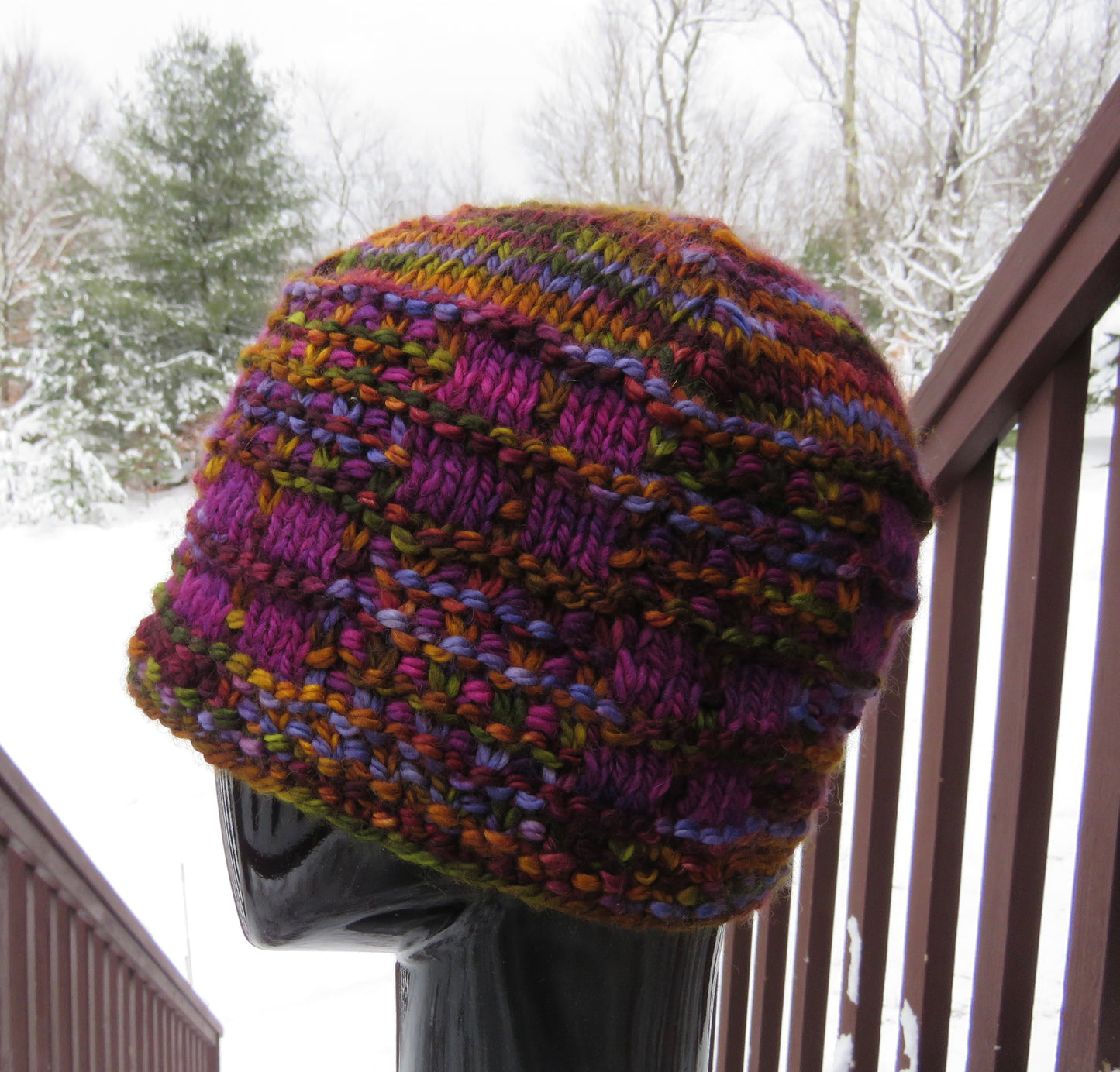 HAT - Honeycomb in Cedar/Amber/Aubergine