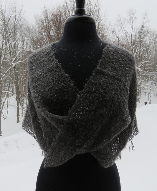 Shawls - Möbius  Shawl- Greys