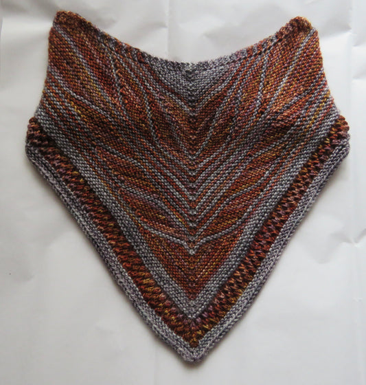 Cowl - Butterfly Cowl in Fine Merino/Cashmere/Silk - Charcoal & Red Fox