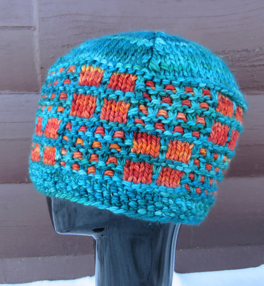 HAT - Honeycomb in Teals (A)